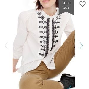 JCrew Beaded Button Down